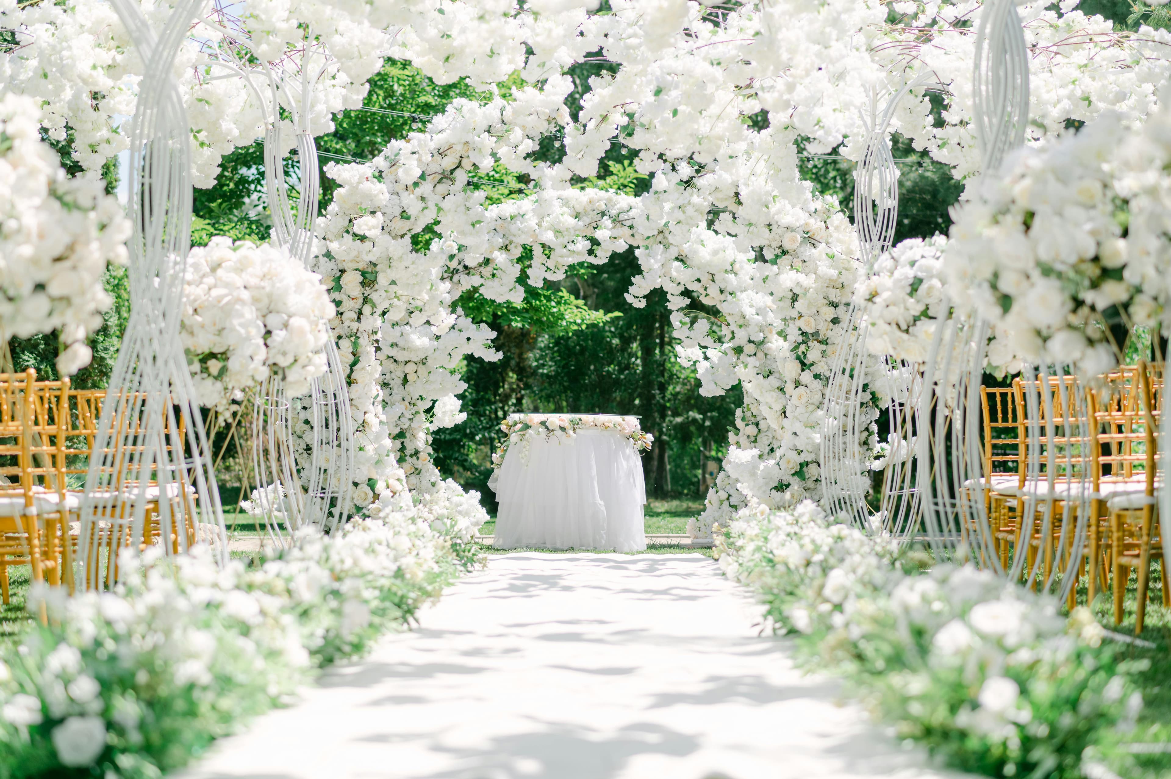 Hochzeitspaar bei der Feier
